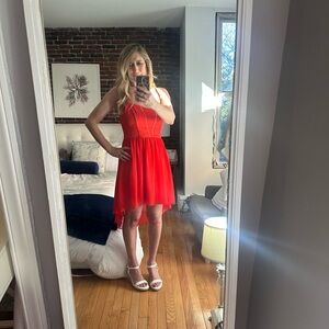 Elegant orange- red Women's Bebe Dress